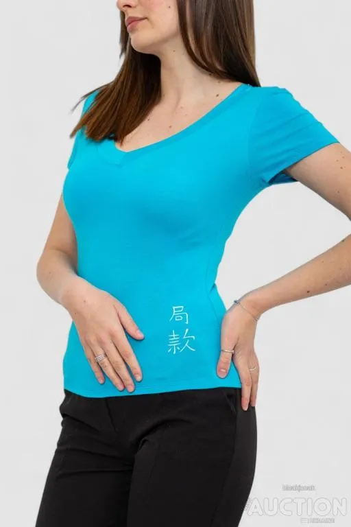 Футболка женская, цвет голубой, 186R528 З аукціону