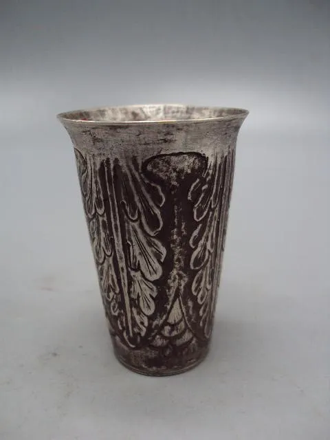 Рюмка стопка узор листья листочки серебро 84 проба вес 53,48 г размер 6,4х4,1 см №14329 Ціна