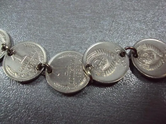 монеты ссср 1 копейка 1986, 1987 белые бусы колье длина 87 см №3560 Інтернет-аукціон