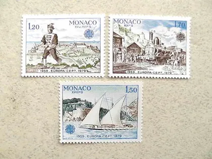 фото, Серія поштових марок Монако " Європа СЕРТ " 1979 рік **