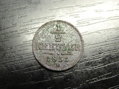 фото, 1/2 крейцера 1851 B Австро-Угорщина