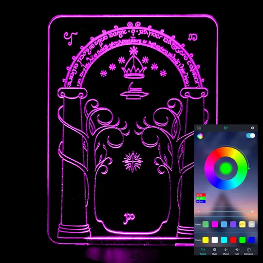 Акриловий світильник-нічник керування з телефона Врата в Морію tty-n001135 Ціна