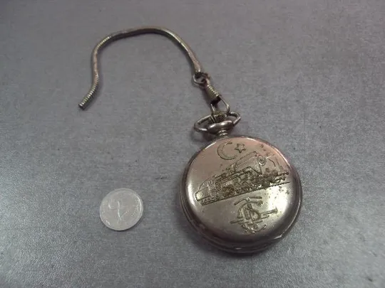 часы карманные паровоз поезд cobol 17 камней не на ходу №501 Ціна