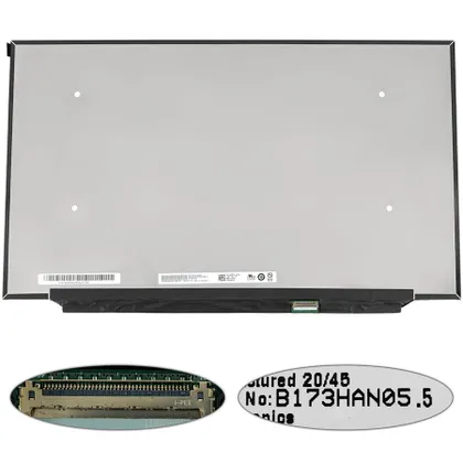 фото, Матриця 17.3" B173HAN05.5 (1920*1920, 40pin(eDP, IPS, 165Hz), LED, SLIM(без планок та вушок), матова, роз'єм справа внизу) для