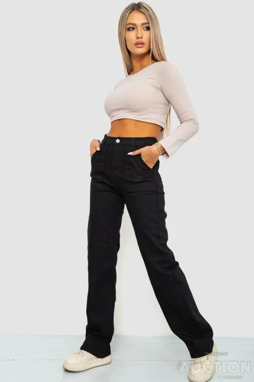 Купити Джинсы женские, цвет черный, 244R413-2501