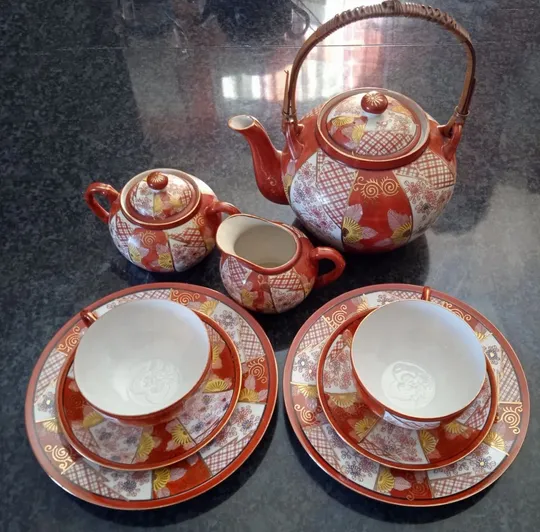 Купити Сервіз на дві персони Дві Гейші порцеляна літофанія Японія Yf 04