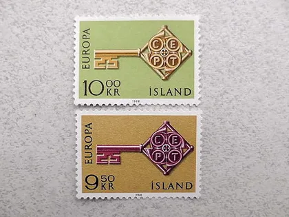 фото, Серія поштових марок Ісландія " Єропа СЕРТ " 1968 рік **