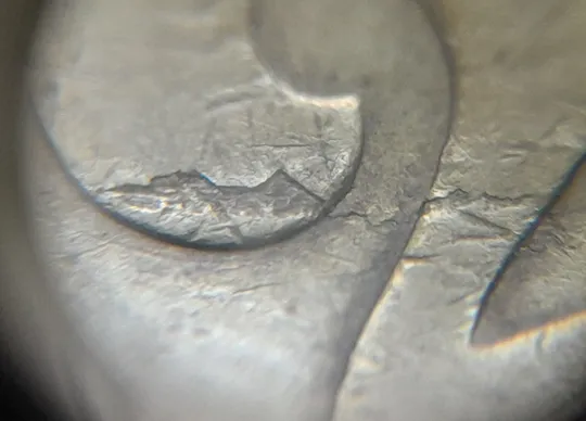 (1320) 25 копійок 1992 3БАм розшарування металу (расслоение) на реверсі (25 копеек 1992 3БАм грубий герб, 3 штамп) Інтернет-аукціон