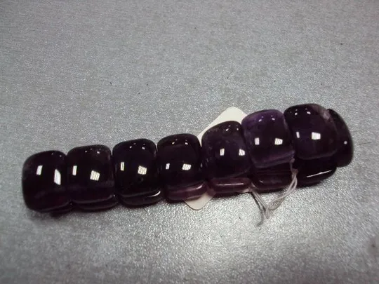 Купити Браслет на резинке аметист натуральный камень (по камушкам есть трещины, сколы) №1340
