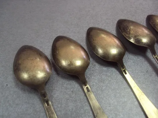 чайные кофейные ложки эмаль серебро 875" ссср лот 6 шт вес 92,48 г №330 Характеристики