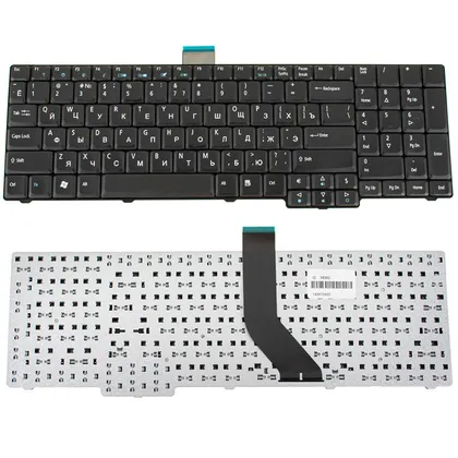 фото, Клавіатура для ноутбука ACER (AS: 7230, 7330, 7530, 7730) rus, black, довгий шлейф