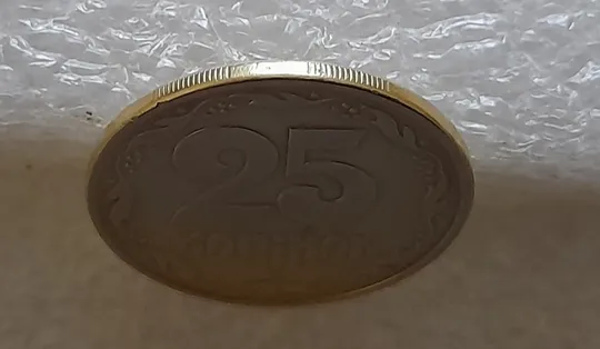 (5494) 25 копійок 1994 1ББм розкол на реверсі (25 копеек 1994 1ББм брак) Недорого
