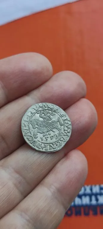1559 год монета полугрош полугріш серебро 1.2 грамма редкий год Литва всадник с мечом kl246 Продаж