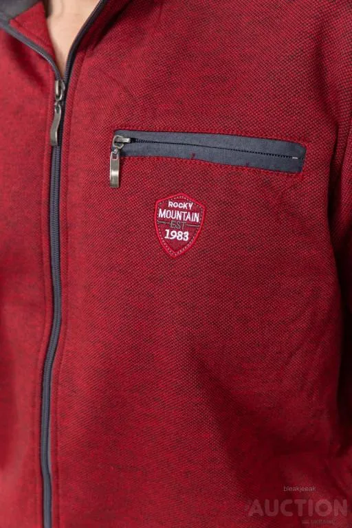 Спорт костюм мужской на флисе, цвет красно-серый, 244R9109 Інтернет-аукціон