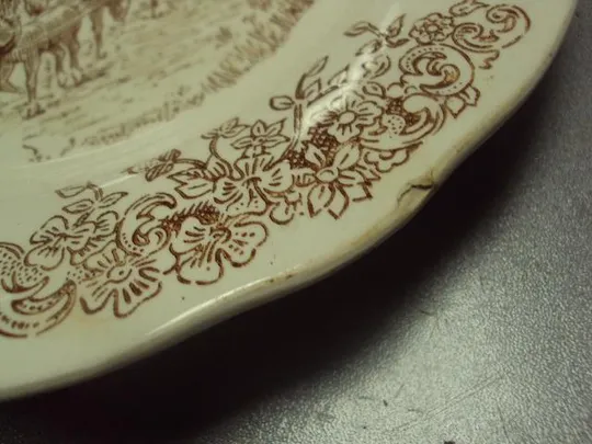 тарелка керамика Англия карета лот 3 шт со сколами (две глубокии) №772 Характеристики