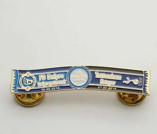 Футбол - Серия значков шарфы ФК Днепр Днепропетровск (значок № 43). Лига Европы 2013-14 ФК Днепр Днепропетровск - Тоттенхэм Англия Ціна