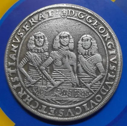 фото, THALER 1659 р., GEORGIVS-LUDOVIC-CHRISTIAN. Копія.