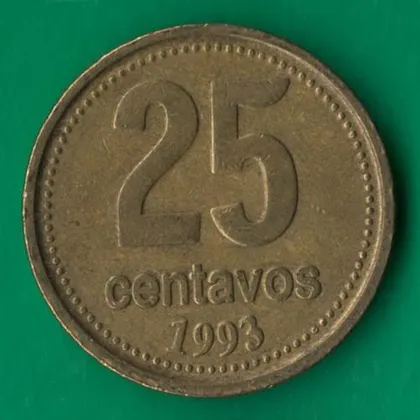фото, 25 сентаво 1993 року Аргентина [КВ]