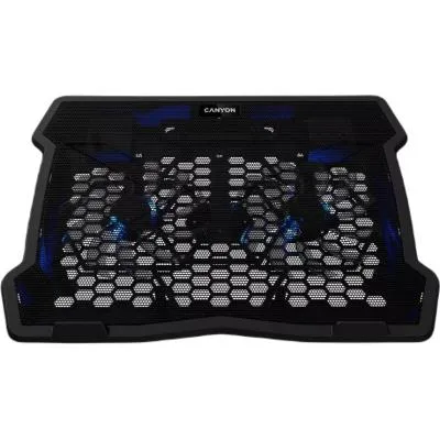 Подставка для ноутбука Canyon NS03, 10-15.6 laptop, dual-fan with 2x2.0 USB hub (CNE-HNS03) Ціна