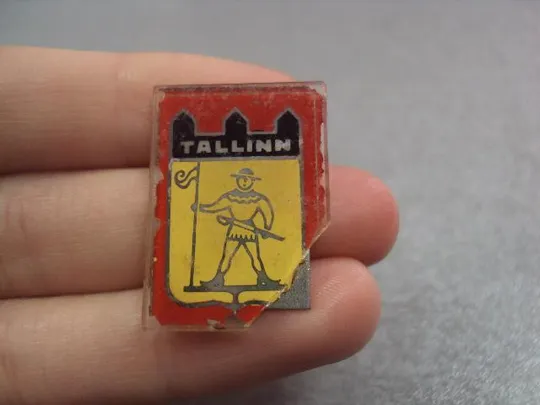 Купити знак герб таллин стекло лот 2 шт №4865