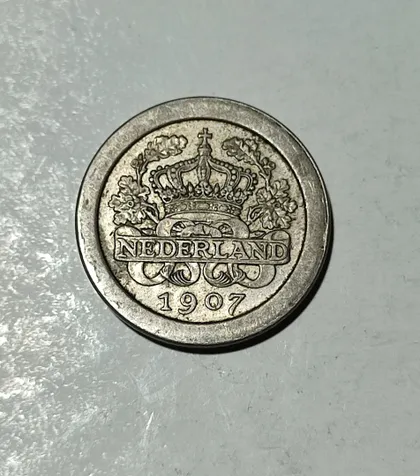 фото, Нидерланды 5 центов 1907 год
