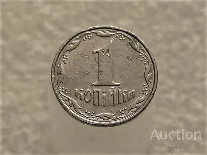 фото, 1 копійка 2004 рік Україна " Брак, Проточка Штемпеля Аверса та Реверса по Колу " (574+)