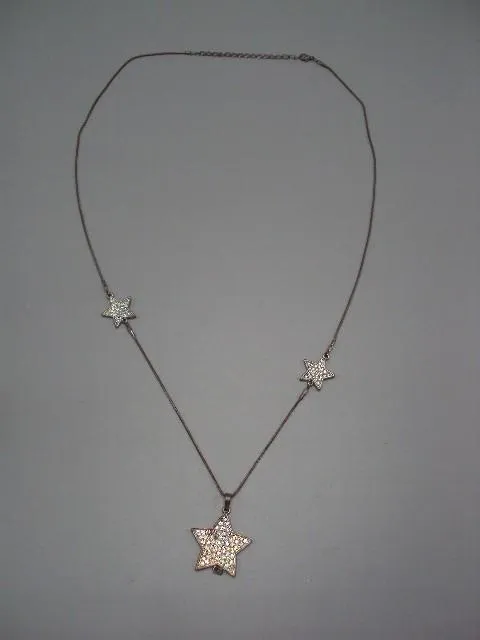 Бижутерия колье цепочка и звезды бусы звездочки длина цепочки 78 см (не все камушки) №15096 Ціна