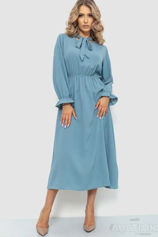 Платье нарядное, цвет темно-бирюзовый, 204R601 Ціна