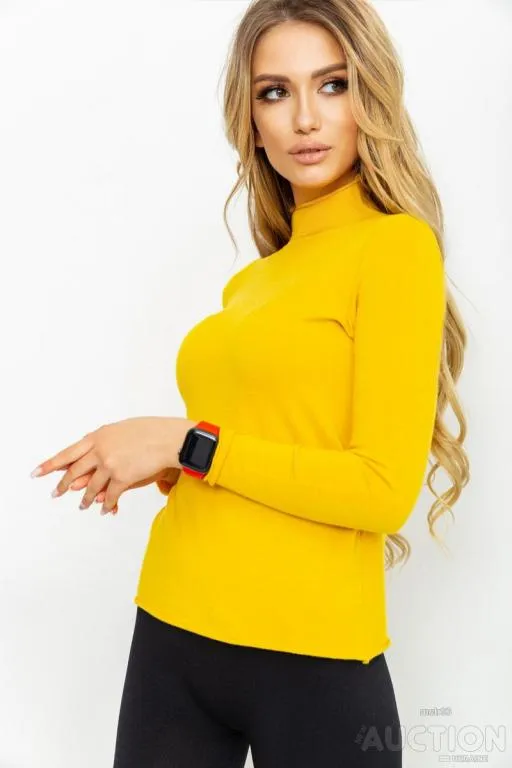 Купити Гольф женский трикотажный, цвет желтый, 131R152034