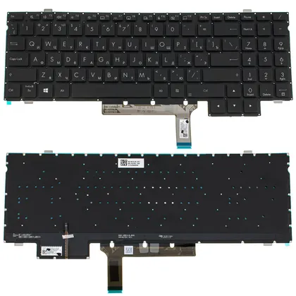 фото, Клавіатура для ноутбука ASUS (H7600 series) rus, black, без фрейму, підсвічування клавіш