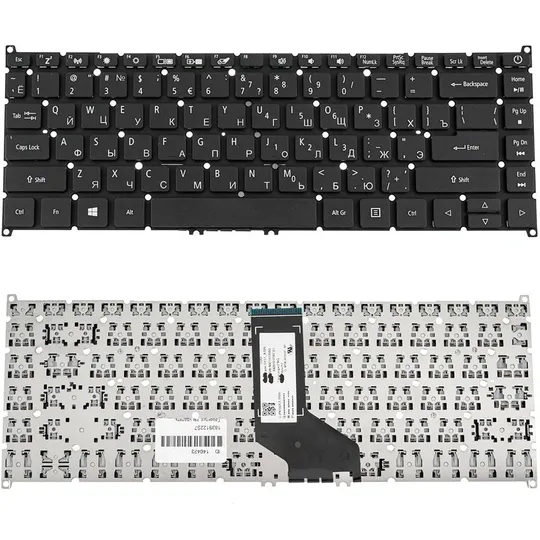 Клавіатура для ноутбука ACER (TM: P614-53, P414-53) rus, black, без кадру Ціна