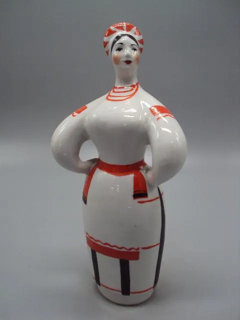 Фигура фарфор статуэтка Киев руки в боки девушка Гандзя из серии Тетки Рапай высота 22,2 см №13879 Ціна