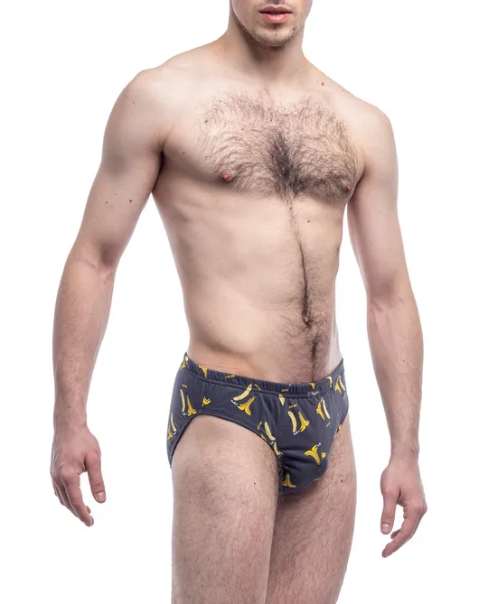 Чоловічі труси сліпи принт банани Bono МП 950311 сірі З аукціону