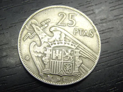 фото, 25 песет Іспанія 1957 (1967)