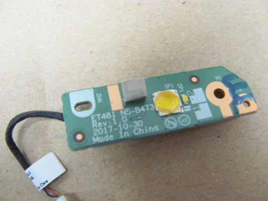 номер0600-23 плата кнопка вкл Плата кнопки включеня Кнопкова плата Кнопковий модуль Плата управління кнопками, Плата кнопки живлення Laptop Power button board ET481 NS-B473 DC02001ZB10 для Lenovo ThinkPad T480S оригінал З аукціону