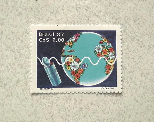 Поштова марка Бразилія " Космос " 1987 рік ** Ціна