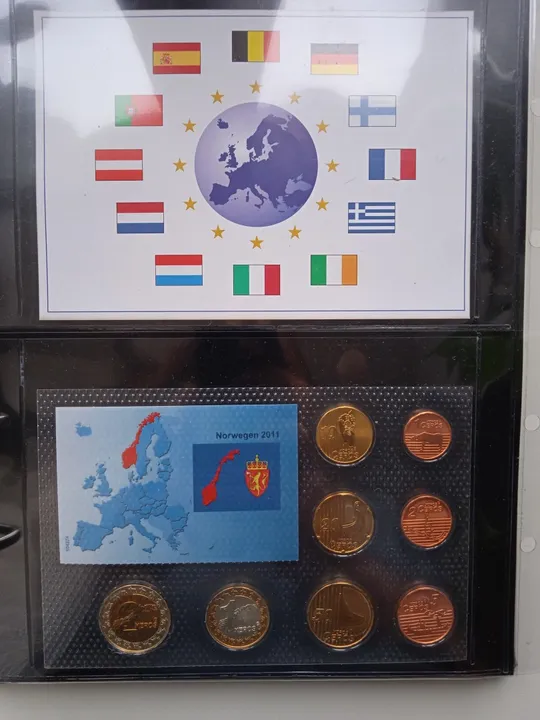 Норвегія. Річний набір монет Євромонет(Європроба) З аукціону