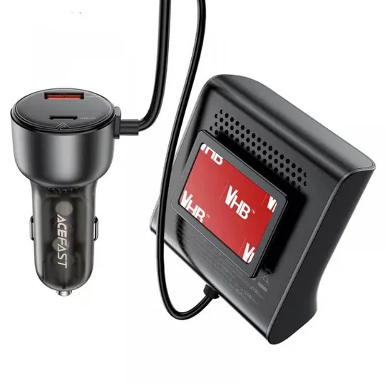 Купити АЗУ Acefast B11 138W Car Charger Splitter with Digital Display