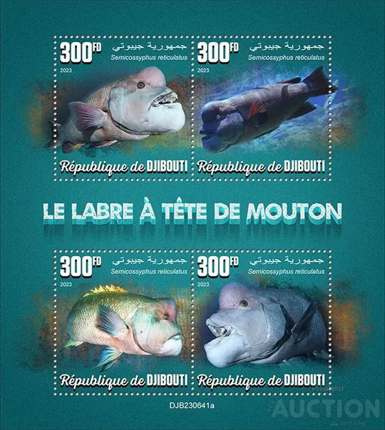 Купити Джибути-Рыбы-2023. Чистый полный красивый комплект. MNH.