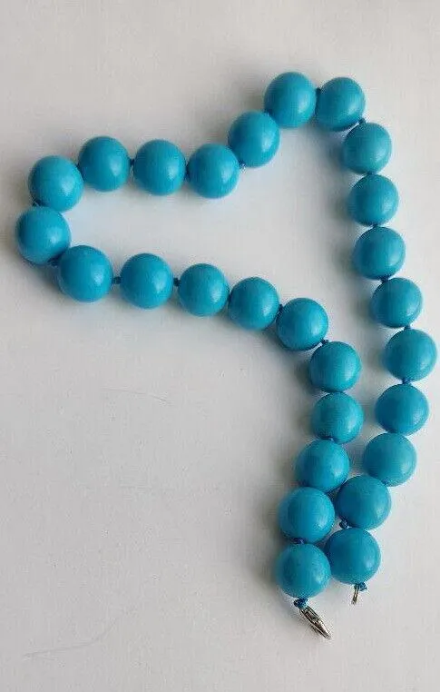 Купити Красивое колье из натуральных камней лазурного цвета, прессованная бирюза mg655