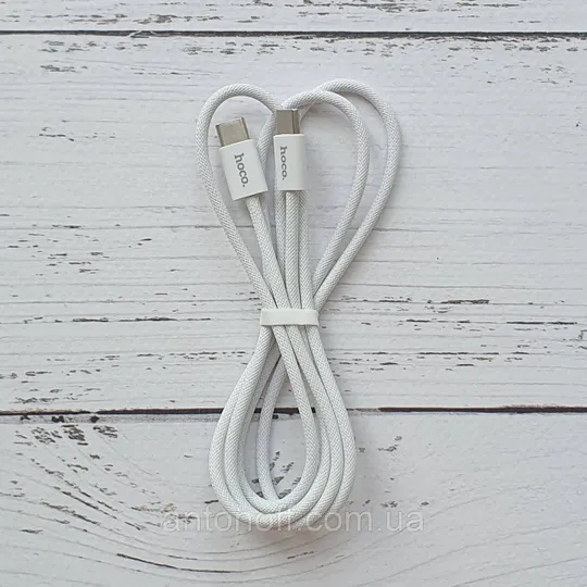 Кабель Hoco X104 60W Type-C / Type-C 1м для телефона / планшета / ноутбука Білий З аукціону