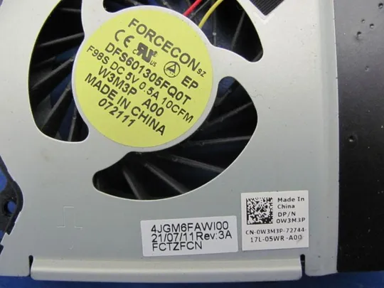 номер0092-18 Вентилятор кулер FAN 0W3M3P DFS601305FQ0T для DELL XPS 15 XPS L502X L501X P11F куллер охолодження материнської плати cooling system кулер охолоджувальний блок оригінал Де купити