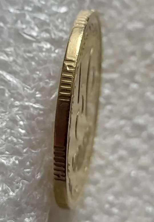 (6361) 50 копійок 1992 1АЕк скол на гурті (50 копеек 1992 1АЕк брак) Продаж