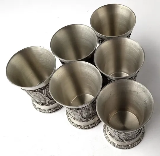 Олов&#039;яні чарки рюмки К. Шпіцвег 6 штук 50 мл WMF Germany Yz12 Продаж