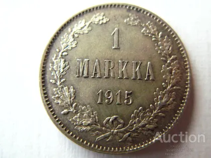 фото, 1 MARKKA (Марка) 1915 года [Россия-Финляндия] ШТЕМПЕЛЬНЫЙ БЛЕСК!!