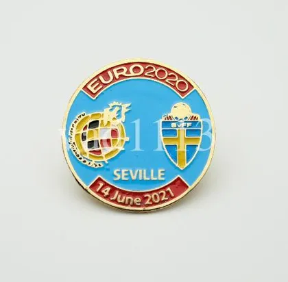 фото, футбол значок - ЕВРО 2020   Испания - Швеция