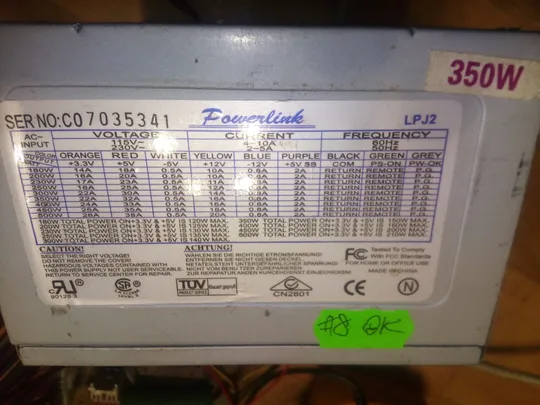 КОМПЬЮТЕРНИЙ БЛОК ЖИВЛЕННЯ Fowerlink 350W З аукціону