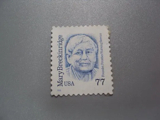 марка США 1998 стандарт личности Мэри Карсон Брекинридж медсестра-акушерка негаш №2522 Ціна