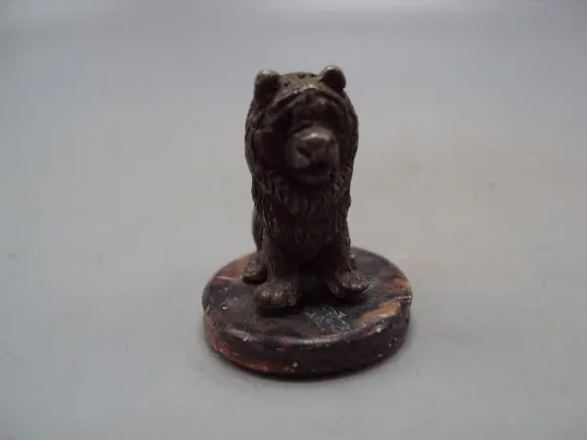 Фигура миниатюра статуэтка собака Чао-чао собачка щенок серебро 925 проба вес 32,18 на подставке №13 Інтернет-аукціон