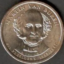 США 1 доллар 2008 г. ПРЕЗИДЕНТЫ США. МАРТИН ВАН БЮРЕН (1837-1841). Тираж 102.48 млн. ИЗ РОЛЛА ИДЕАЛ Ціна